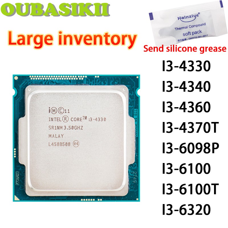 Intel Core I3 4330 I3 4340 I3 4360 I3 4370t I3 6098p I3 6100 I3 6100t I3 63 Desktop Processor Lga1150 Twwf Shopee Thailand
