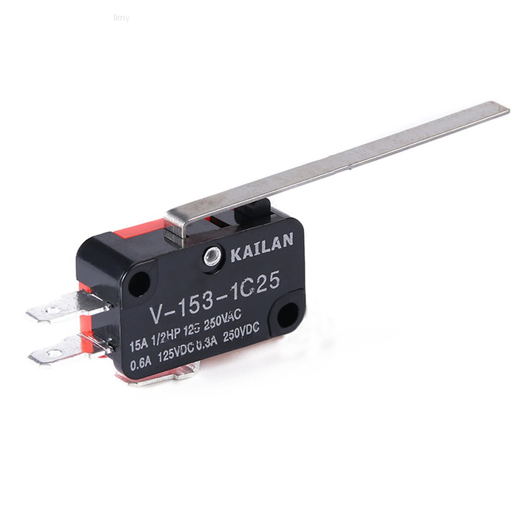 limy1 10pcs V1531C25 Limit Switch Long Straight Hinge Lever Type SPDT