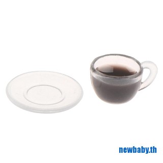 【 Newbaby 】 1:12 บ้านตุ๊กตาจิ๋วถ้วยกาแฟขนาดเล็กชุดโมเดลตุ๊กตาอุปกรณ์เสริม