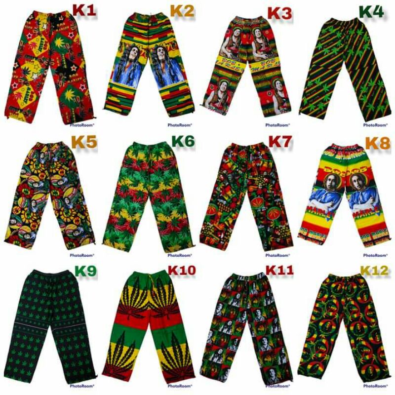 REGGAE ชุดที่1 กางเกงเร็กเก้คอตตอนฟรีไซส์เอว26-37"