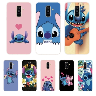 Samsung Galaxy A6 A6+ Plus A7 A8 A8+ Plus A9 2018 Soft TPU Silicone Phone Case Cover ตะเข็บ