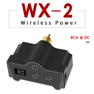 Wx-2 พาวเวอร์ซัพพลายสักไร้สาย หน้าจอ LCD ดิจิทัล RCA DC น้ําหนักเบา แบบพกพา