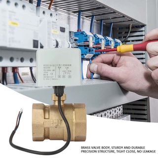 Sagittarius31 Ac220V Dn50 วาล์วบอลมอเตอร์ไฟฟ้า ทองเหลือง 2 นิ้ว 2 ทาง 3 สาย