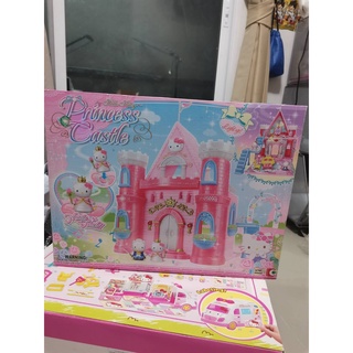 mega toys แท้ HELLO KITTY Hello Kitty KT Princess Castle Toy