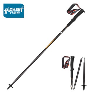 Pioneer Walking Poles ไม้เท้าคาร์บอนไฟเบอร์แบบพับได้ 4 ส่วนสําหรับเดินป่า