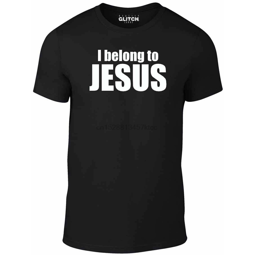 คุณภาพสูงแฟชั่น Tshirt I Belong To Jesus Christ Religicatholic Christian Faith บุคลิกภาพ Prnited ผู้