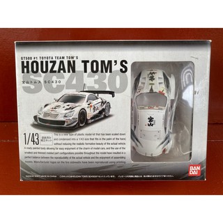 BANDAI : 1/43 GT500 #1 TOYOTA TEAM TOMS : HOUZAN TOMS SC430 โมเดลรถประกอบสินค้าจาก BANDAI ของใหม่ มือ 1 ของแท้ 100%