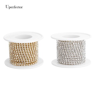 upe -cod home living 5 yard/ม้วนโซ่สีขาว ab คริสตัล rhinestone ss 6 - s 16 สําหรับงานหัตถกรรม diy