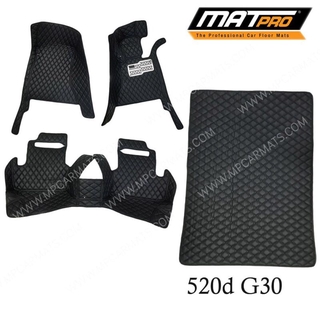 MatPro พรมปูพื้นเข้ารูป5D 6D Premium Fitted Leather Car Mats สำหรับรถรุ่น BMW 520d G30 ปี2017