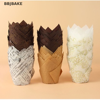 [cxFSBAKE] 50Pcs/Lot Tulip Cupcake Baking Cups Molde Cupcake Paper Cups Bakeware Tools  KCB