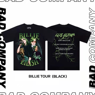 เสื้อยืดผ้าฝ้ายพิมพ์ลาย ◄Badass girl เสื้อทัวร์สกรีนลาย "Billie blackpink" สตรีทแฟชั่น เสื้อยืดชายแท เสื้อยืดผู้หญิง เวอ