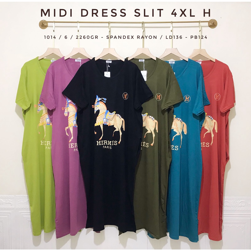 ขายส่ง - 1014 MIDI DRESS SLIT 4XL H