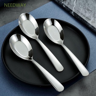 Needway ช้อนซุป สเตนเลส สําหรับโรงแรม บ้าน บนโต๊ะอาหาร อาหารค่ํา ตักอาหาร ร้านอาหาร ทําอาหาร ครัว อาหารเย็น แบนแวร์