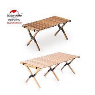 NATUREHIKE OUTDOOR FOLDING EGG ROLL TABLE[WOOD]