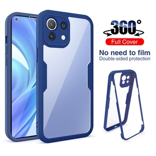 360°Full Cover Case For Xiaomi 11 Lite 5G NE 6.55" Front Back Protective Cover For Xiaomi Mi 11Lite 4G Transparent Soft Shell