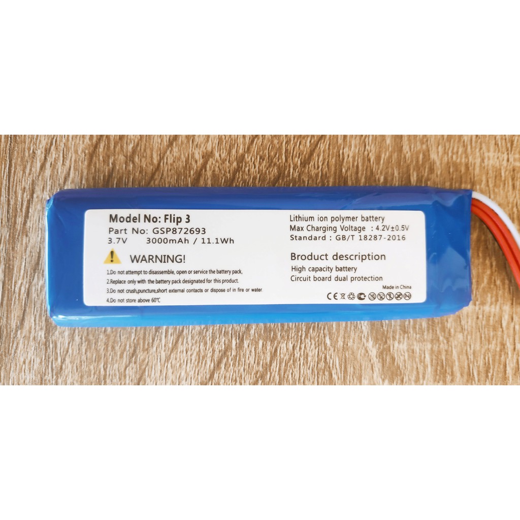 แบตเตอรี่ ทดแทน JBL Flip 3  JBL Flip 4 Part GSP872693 แบตเตอรี่ลำโพงบลูทูธ