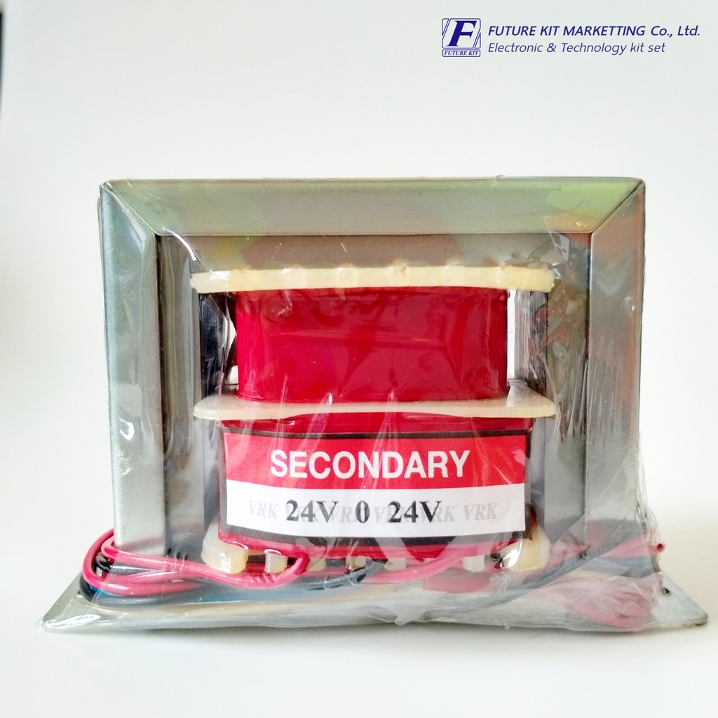 หม้อแปลงไฟฟ้า ขนาด 2 แอมป์ เข้า 220VAC ออก 24-0-24, 0-6-9-12VAC, VAC Step Down Transformer