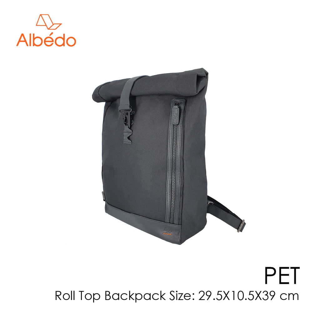 [Albedo] PET ROLL TOP BACKPACK กระเป๋าเป้ สะพายหลัง ผลิตจากขวดน้ำพลาสติก Recycle รุ่น PET - PE00199
