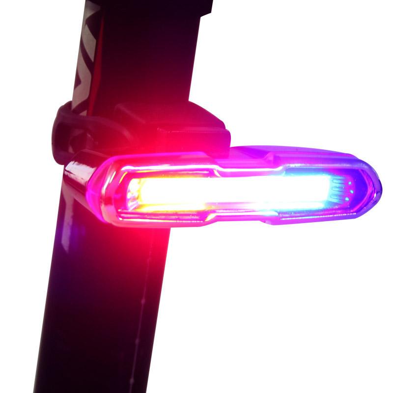USB Rechargeable Front Rear Bicycle Light Lithium Battery LED Bike Taillight Cycling Helmet