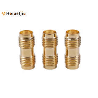 3x Gold RF Connector SMA Female to SMA Female For Two Way Radio SMA-F to SMA-F Antenna Adapter