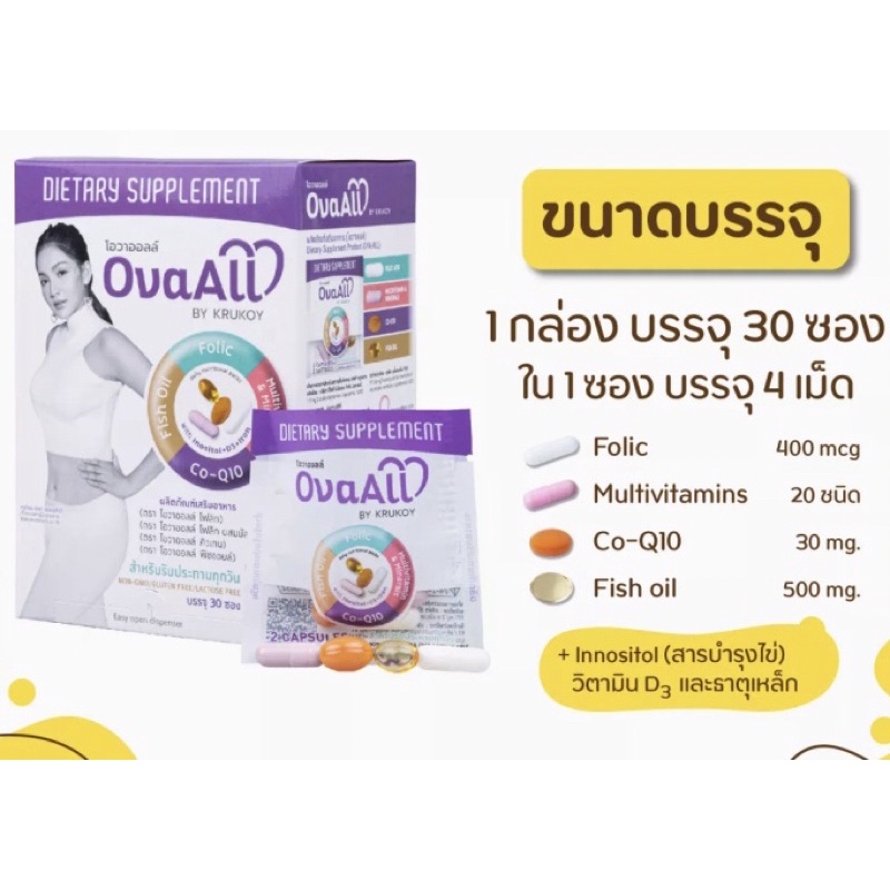 Ovaall วิตามินบำรุงก่อนตั้งครรภ์ครูก้อย ภาวะมีลูกยาก บำรุงก่อนทำiui  icsiรีวิวแม่ค้าเองคะ