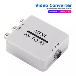 MINI AV To RF Mini RCA CVSB TO RF Video Adapter HD Video Converter กล่อง 67.25/61.25MHz AV TO RF scaler TV Switcher