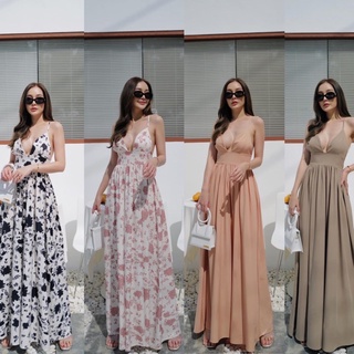 𝑁𝐸𝑊 𝐶𝑂𝐿𝐿𝐸𝐶𝑇𝐼𝑂𝑁~ 𝑇𝐻𝐼𝑇𝐼𝑌𝐴 🍁 VANI DRESS (450฿ฟรีส่ง) งานเดรสยาวทรงอกวีพีช จึ้งใจมาก😍 ด้วยเนื้อผ้าพริ้ว สายเดี่ยว ลายดอก