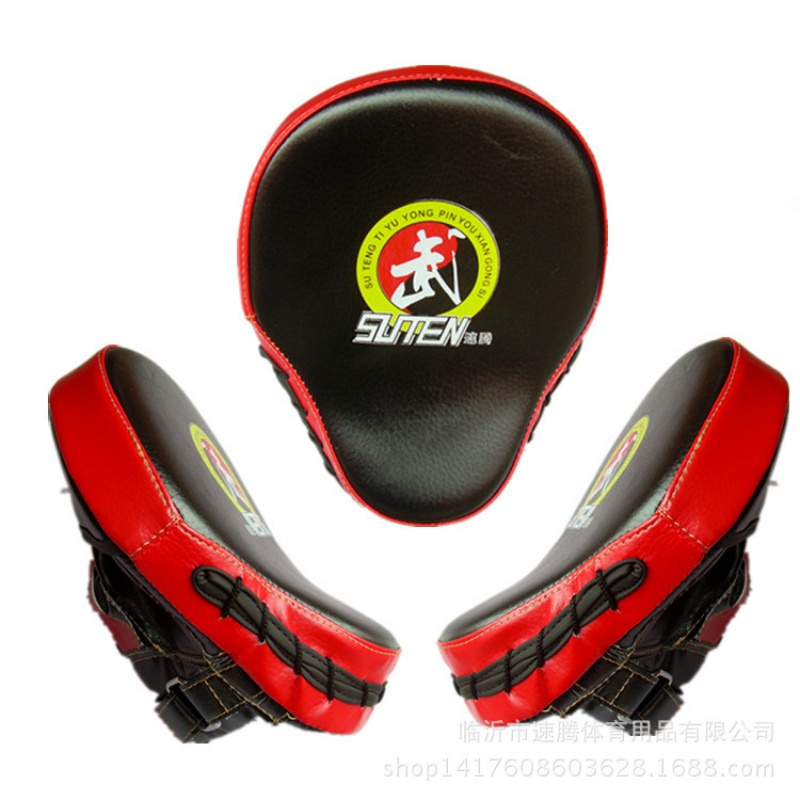 ♬1pc Five Fingers Kick Boxing Gloves Pad Finger-separated PU Leather ...