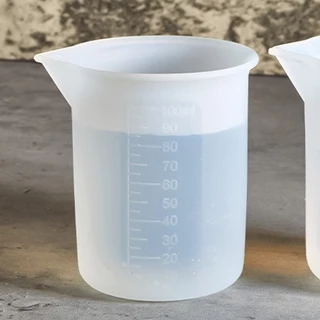 Flgo ถ้วยตวงซิลิโคน Diy สําหรับทําเครื่องประดับ 100 มล .