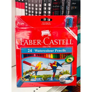 Faber-Castell ดินสอสีไม้ระบายน้ำ 24 สี กล่องกระดาษ