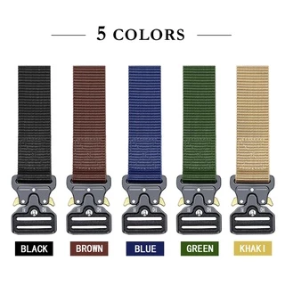 พร้อมส่ง เข็มขัดยุทธวิธี หัวโลหะ ไม่ต้องเจาะรู สายไนล่อน ไม่ลอก สำหรับผู้ชาย แฟชั่น