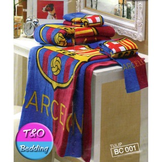 Tulip ชุดผ้าขนหนู ลายทีม บาร์ซ่า Barcelona (สองชิ้น)