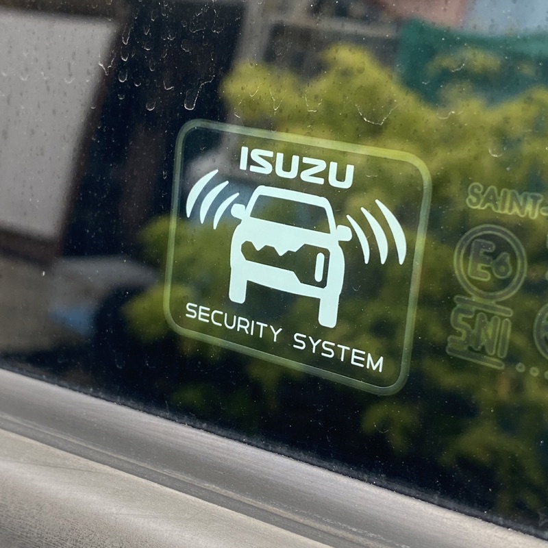 แท้ศูนย์ สติ๊กเกอร์ สัญลักษณ์กันขโมย ISUZU D-MAX 2012-2019 (UU-8-98141993-2)