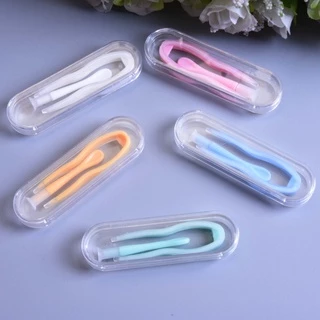 MUSI.HOME【ราคาถูก】ชุดปากคีบคอนแทคเลนส์ สีพาสเทล ที่คีบคอนแทคเลนส์ ที่คีบเลนส์ + ตัวดูดเลนส์ + กล่องอุปกรณ์เสริม EYE13