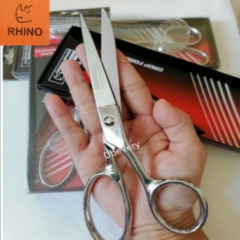 ของแท้!! RHINOกรรไกรตัดผ้าคุณภาพ  8 นิ้ว​  สแตนเลสอย่างดี​ แข็งแรง​ ทนทาน​ ไม่เป็นสนิม​