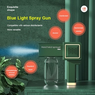 Blu Ray Spray Gun สามความเร็วมือถือความชื้นไร้สาย Disinfection Sprayer แบบพกพา Atomization Disinfection Gun