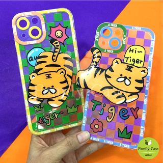 Sasung A12/A13/A23/A52 4g/5g/A53 5g เคสนิ่มใสกันกล้อง มุมตัด เคสมือถือซิลิโคน TPU ฟรี Griptok ลายเสือน่ารัก