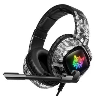 ONIKUMA K19 RGB Full Oval Ear Cover Cushions Heavy Bass Stereo Ultimate Gaming Headphones with Microphone Mobile rubZ