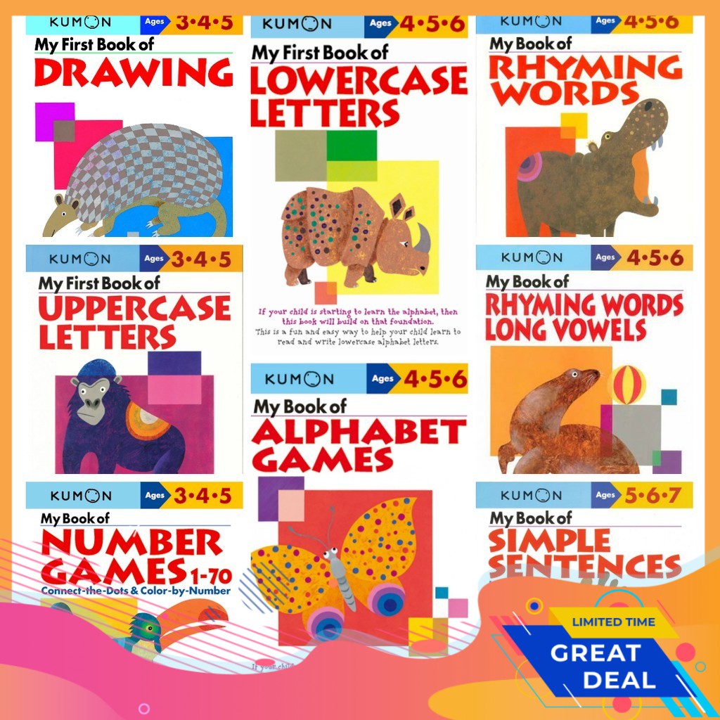 <SG CLEARANCE> Kumon My Book of and My First Book of Series Workbook (80 หน้า)