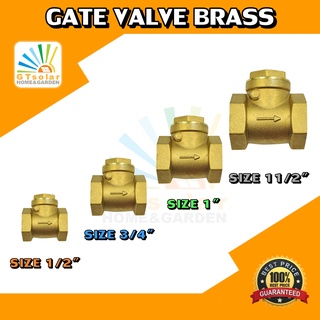 (ราคาโปรโมชั่น) สวิง เช็ควาล์ว วาล์วกันย้อน ทองเหลือง ขนาด 1" 3/4" 1/2" Swing Check Valve Brass