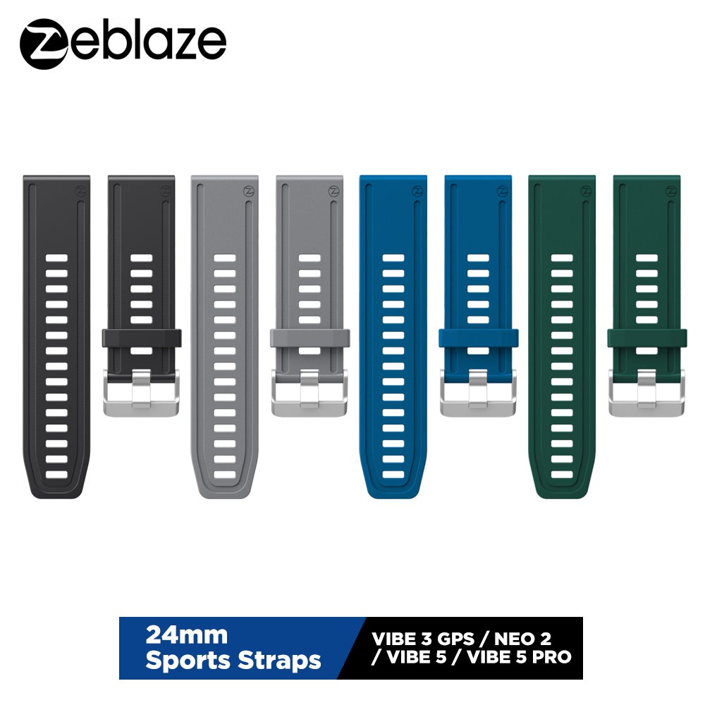 Zeblaze สายนาฬิกาข้อมือซิลิโคน 24 มม. หลากสี สําหรับ Zeblaze Smartwatch