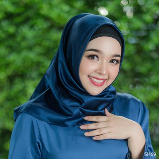 ผ้าพันซาติน กึ่งสำเร็จ , ผ้าคลุม แฟชั่น , ซาติน ( SH69 )