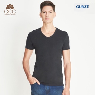 GUNZE เสื้อยืดแขนสั้นคอวี ผู้ชาย รุ่นGS1631