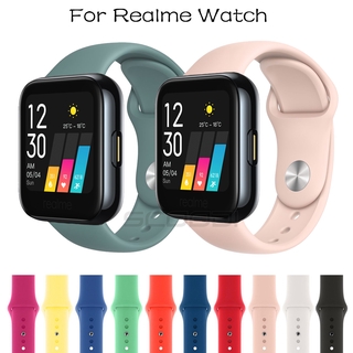 สายนาฬิกาข้อมือซิลิโคน แบบนิ่ม สําหรับ Realme Watch