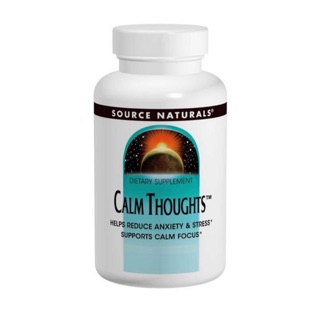 Calm Thoughts Helps Reduce Anxiety &amp; Stress Supports Calm Focus ลดความวิตกกังวลและความเครียด 90 เม็ด