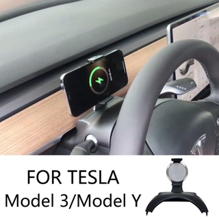 Tesla อุปกรณ์เสริมFor Tesla Model 3 hone Holder Model Y Car Charging Mobile hone Holder Fast Charging Bracket 15W For ih