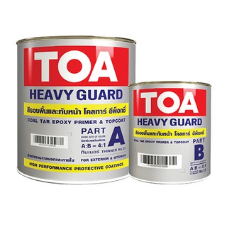 Epoxy สีดำ Heavyguard cotar โคทาร์อีพ๊อกซี่ 111 สีทาใต้ท้องเรือ ขนาด1 แกลอน