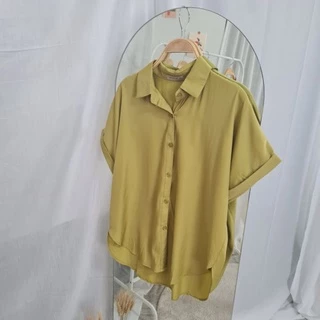 [ FS96 ] WARA เสื้อเชิ้ตแขนเบิ้ล ผ้า COTTON SILK