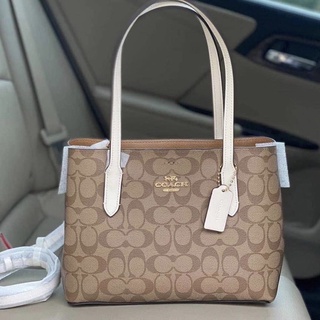 🎊พร้อมส่ง NEW MINI AVENUE CARRYALL IN SIGNATURE CANVAS (COACH 73293)