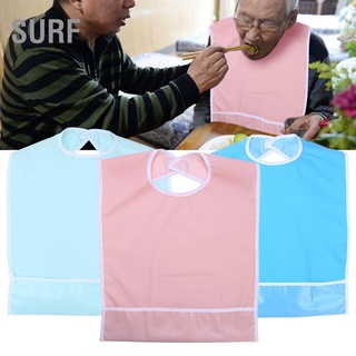 SURF Waterproof Adult Elder Mealtime Bib Clothes Clothing Protector Dining Aid